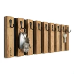 Wooden Key Holder for Keys, Clothes, Towels SLATS 60cm