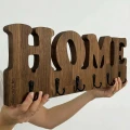 Drewniany wieszak na ścianę HOME Dębowy brązowy 50cm