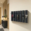 Drewniany wieszak na klucze Lamele 40cm czarny