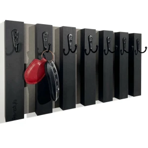 Black Key and Towel Wall Rack LAMELE 40 cm