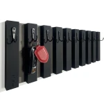 Black Key, Clothes, and Towel Rack Lamellas 60 cm