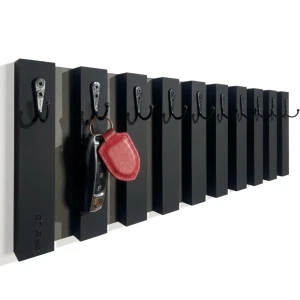 Black Key, Clothes, and Towel Rack Lamellas 60 cm