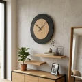 Dębowy zegar ścienny Black&Oak2 dębowy