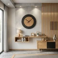 Dębowy zegar ścienny Black&Oak2 dębowy