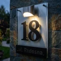 Tabliczka z numerem domu podświetlana solarna 30x40 wizualizacja2