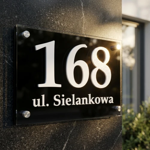 Tabliczka adresowa aluminium czarna 30x40 wizualizacja1