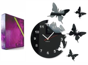 Wall Clock butterflies 30cm 
