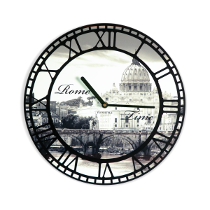 Vintage wall clock City Rome