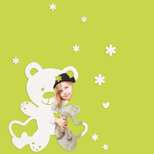 Lustro do pokoju dziecka Sweet Teddy Bear naklejane