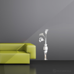 Lustro ozdobne do salonu Bukiet Lilii naklejany 75 cm