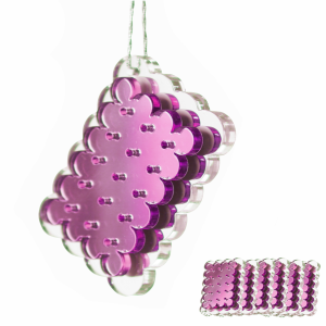 Dekoracje świąteczne domu Herbatniki różowe 6szt.