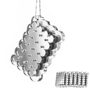 Dekoracje świąteczne HERBATNIKI srebrne 6szt.