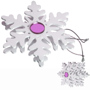 Ozdoby bożonarodzeniowe Śnieżynki różowe 6szt.