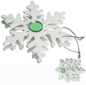 Ozdoby bożonarodzeniowe Śnieżynki zielone 6szt.