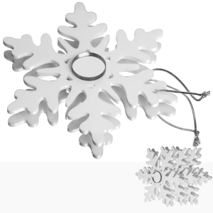 Ozdoby bożonarodzeniowe Śnieżynki srebrny 6 szt.