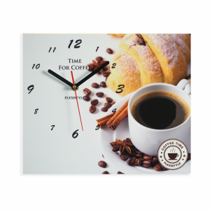 Zegar Kuchenny Coffee & Croissant