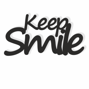 Napis na ścianę samoprzylepny KEEP SMILE