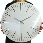 Wall clock for living room TRIM white 50cm