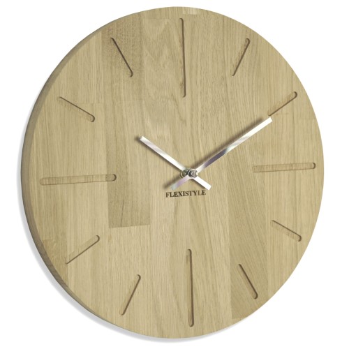 Zegar ścienny drewniany dębowy 30cm