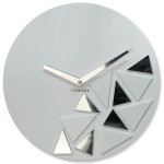 Zegar ścienny Triangles biały mat