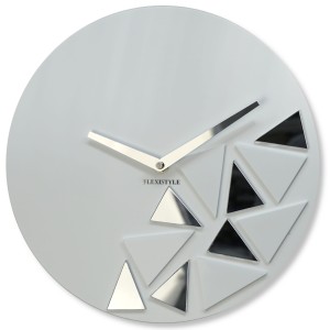 Wall clock Triangles matt white