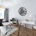 Duży zegar ścienny do salonu Loft 50cm wizualizacja