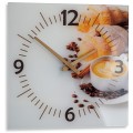 Zegar ścienny do kuchni kwadratowy szklany COLAZIONE