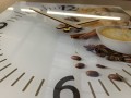 Zegar ścienny do kuchni kwadratowy szklany COLAZIONE zoom 2