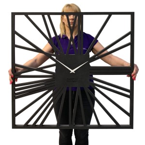 Zegar ścienny LOFT SQUARE 80cm czarny