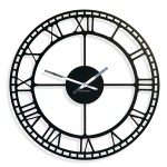 Metalowy zegar ścienny retro czarny 50cm