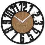 Wood clock Loft Arabico 30cm