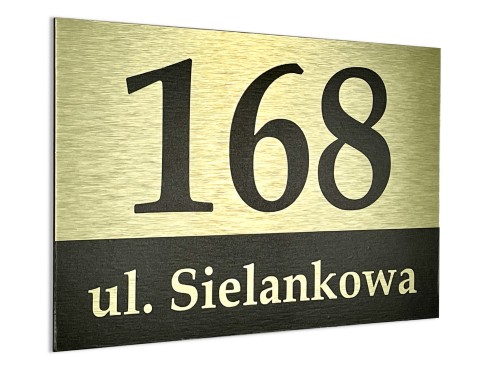 Tabliczka z numerem 20x30 złota