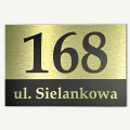 Tabliczka z numerem 20x30 złota