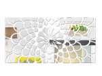 Lustro duże do salonu Flower Power 140x70cm naklejane