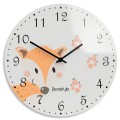 Zegar ścienny dla dzieci Rudy Lis front