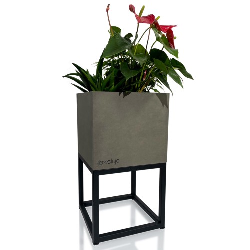 Kwietnik Loft Szary 22x22x40