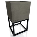 Kwietnik Loft Szary 22x22x40
