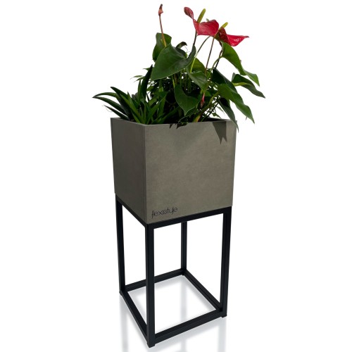Kwietnik LOFT FIORINO szary 22x22x50 cm