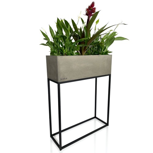 Kwietnik loftowy FIORINO szary 62x22x80 cm