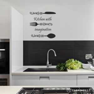 Napis na ścianę naklejka KITCHEN witch IMAGINATION