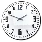 Modern wall clock UNIQUE black&white