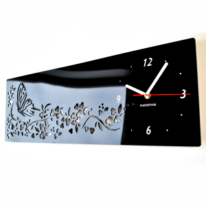 Wall Clock butterfly 20x60cm