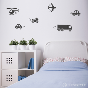 Naklejki na ścianę meble Vehicles 6szt.