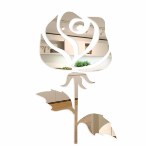 Lustro nieregularne Róża Kwitnąca naklejane