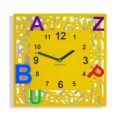 Zegar ścienny dla dzieci LETTERS żółty (słoneczny)