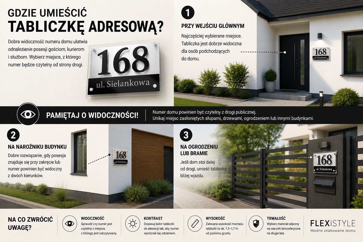 gdzie prawidłowo umieścić tabliczkę