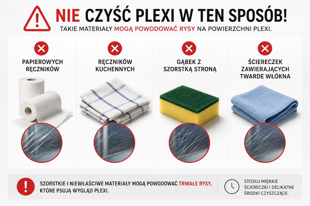 Jak nie czyścić plexi