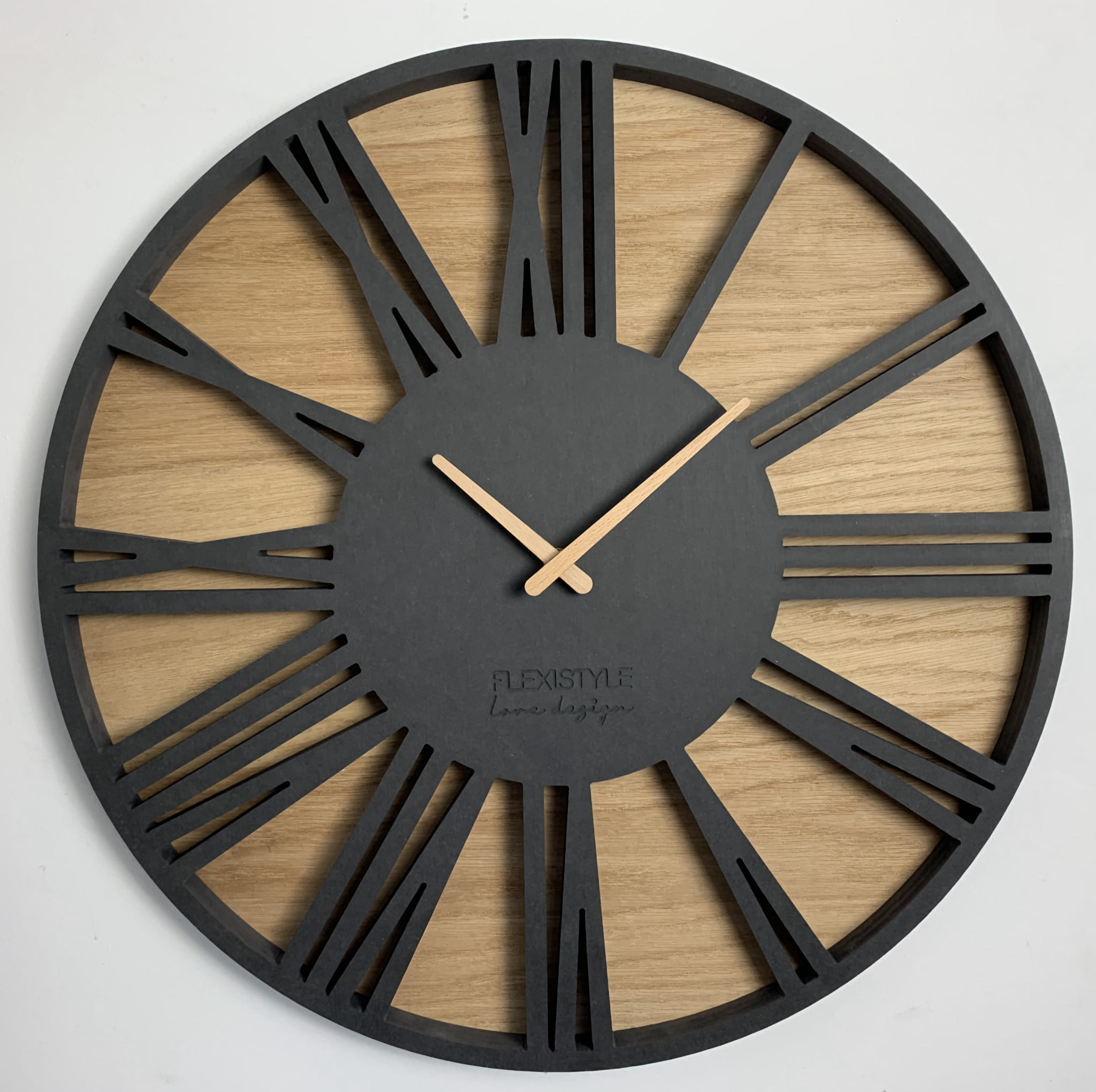 Du y Zegar cienny Roman Czarny Loft 50cm Flexistyle